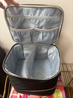 Quilted Black Nail Supplies Organizer